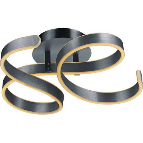 Plafonnier LED en aluminium brossé avec variateur d'intensité 40 W (1/5)