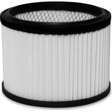 Vonroc Filtre HEPA lavable pour aspirateur à eau et poussière Aspiration à sec Ø18 x 13 cm Polyester Classe F9 (1/3)