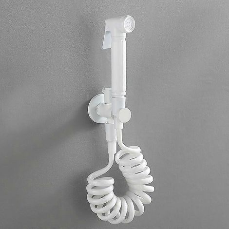 Ensemble d'accessoires pour bidet et WC à main en laiton, robinet de bidet noir, douche à jet d'eau pour salle de bain (1/4)