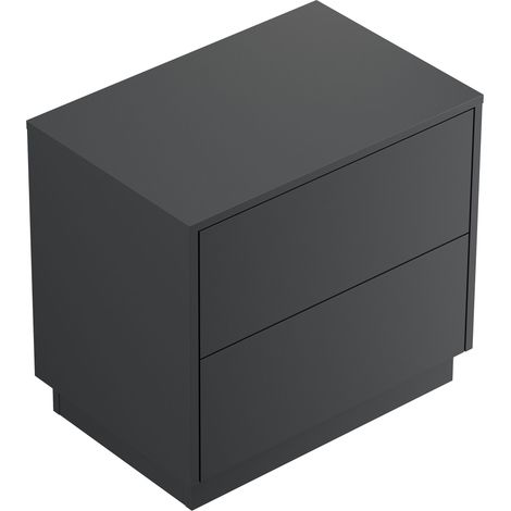 Design Nachttisch Concepto L 60cm stehend, 2 Pushauszüge Grafit