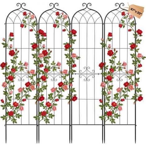 Tralicci da Giardinaggio 220x52,5 cm 4 pz, Supporti Decorativi (1/5)