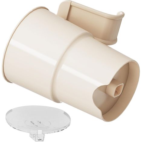 Support de Gobelet à Ventouse Antidérapant en Plastique Blanc Laitier avec Porte-Téléphone Intégré Résistant à la Chaleur pour Bureau Voiture et Maison Installation sans (1/5)