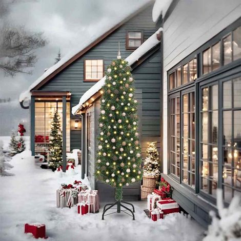 vidaXL Árbol de Navidad artificial Verde 240 cm PVC, Acero y Plástico (1/5)