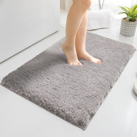 Microfibre Tapis de Bain 40x60 cm,Tapis Salle de Bain Antidérapant Tapis de Salle de Bain Lavable Machine, Tapis Bain Absorbant pour Douche, Séjour, Entrée (1/5)