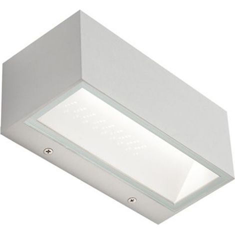 Applique Da Esterno Maxi Biemissione Box Alluminio Bianco 40W Led 3000K (1/2)
