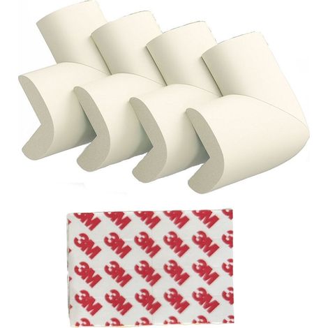 Set di 4 protezioni angolari per mobili, Zenai, spesse, con adesivo 3M, per la sicurezza dei bambini, colore beige. (1/5)
