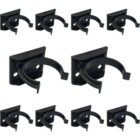 Paquete de 10 clips atornillables para zócalos de muebles – Fijación rápida – 31 mm de diámetro – Para aluminio y PVC – Uso profesional (1/2)