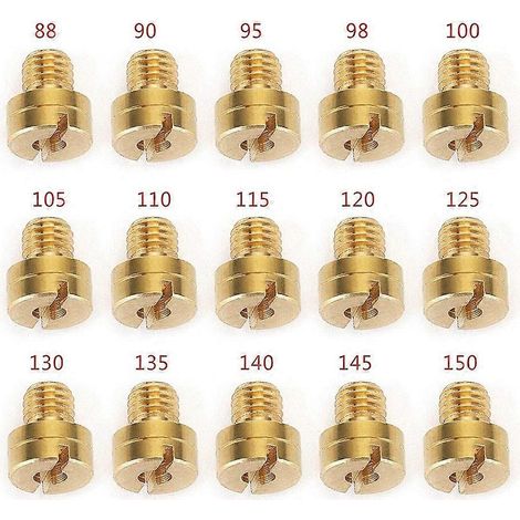 15 gicleurs principaux de carburateur pour Mikuni N100/604 26 mm 28 mm VM22 VM24 VM26 VM30 88-150 (1/5)
