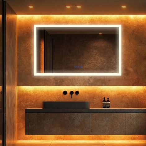 MAERTS-E 500x700mm LED Bathroom Mirror with Bluetooth Demister Touch (1/5)