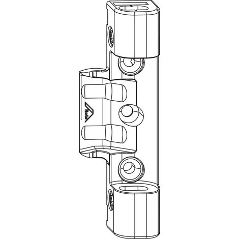 ROTO NX Axerlager T seitenverstellbar 12/20 Holz 9/13V 2 Bohrzapfen 7 mm silber (1/2)