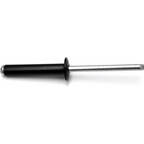 Rivet Aluminium / Acier Noir TRS - Longueur: 10 - Diamètre: 4