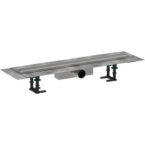 Caniveau de douche linéaire 700 mm, Siphon de sol pour une installation standard, avec hauteur d'encastrement 63 mm, Acier inoxydable brossé, 56176800 (1/5)