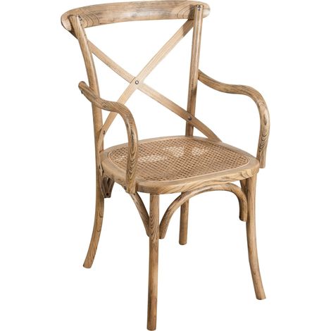 Küchenstuhl Holz- und Rattanstuhl Thonet Stuhl 90x50x44 cm Vintage Sessel mit Armlehnen Esszimmerstühle Moderner Stuhl