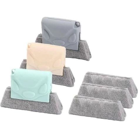 Pinceau de nettoyage de fenêtre Rails de brosse Groove Slot Cadre Outil de nettoyage pour fenêtre Nettoyage 6pcs (1/4)