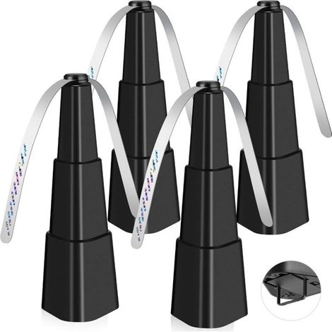 4 ventilateurs anti-mouches, avec lames holographiques et crochet de suspension, pour usage intérieur et extérieur (1/4)
