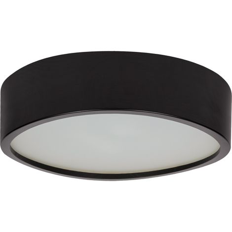Tagliafiato JASMIN - Legno e vetro satinato - Design moderno - Ø375mm - Nero (1/5)