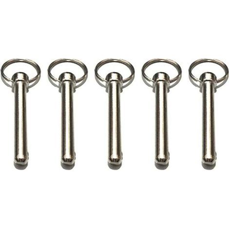 Pasadores de liberación rápida, pasador de bloqueo de 8 mm con extremo de bola y resorte, accesorios de cierre, material marino, perno superior para bimini, diámetro 8 mm, longitud total 72 mm (1/4)