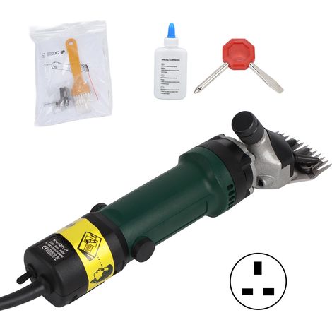 Tondeuse électrique 690W pour moutons, vitesse réglable 1-6, 2400tr/min, coupe-laine de toilettage, accessoire ferme, prise UK 220V 50Hz (1/5)
