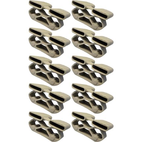 10x Embout support de latte suspendu double long 38 x 8 mm en élastomère pour sommier cadre bois Embout Lit Meuble Fixation Tenon, Beige (1/5)