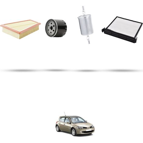 Kit tagliando 4 filtri compatibile con Renault Megane II 2.0 16v Turbo 120kw Dal 2004 (1/5)