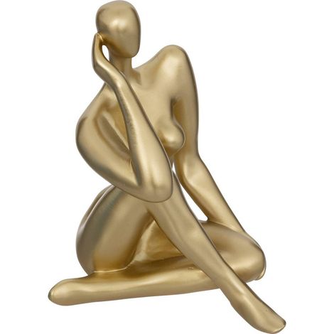 Statuetta femminile il collezionista h.25cm oro - Atmosphera créateur d'intérieur (1/2)