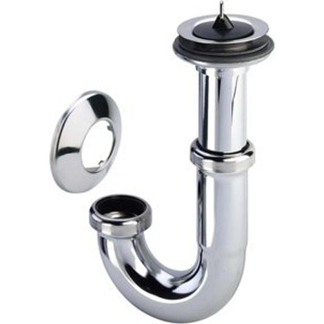 Viega siphon à tube de bonde sans tube mural 5/4 avec rosace chrome (1/5)