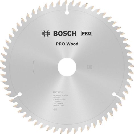 Bosch – Lame de scie circulaire Ø 216 mm 60 dents – Pour bois dur – Coupe nette sans éclat – Compatible scies à onglet et radiale