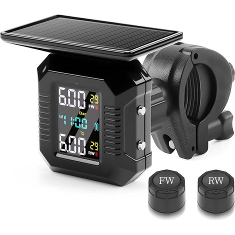 Système de Contrôle de Pression des Pneus Moto TPMS, avec Écran LCD (1/5)