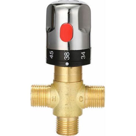 Mitigeur thermostatique de douche,Mitigeur thermostatique réglable de salle de bains mitigeur d'eau en laiton vanne de contrle de température de mélange d'eau chaude/froide - Type 3 (1/5)