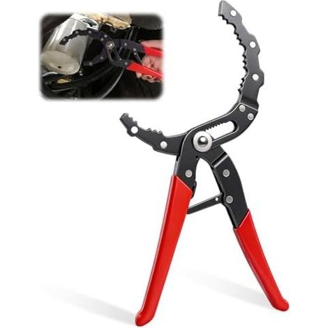 Ölfilterschlüssel, universell 60-120 mm, selbstjustierende Ölfilterklemme mit Feder für einfaches und müheloses Entfernen, freihändiges Wartungswerkzeug für Auto und Motorrad - (1/5)