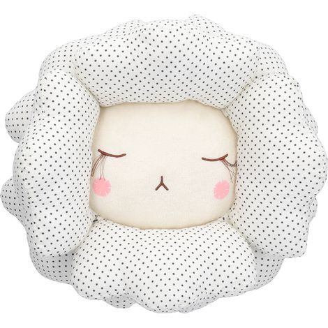 Décoration murale fleurie en coton doux pour chambre d'enfant, pendentif blanc élégant. (1/5)