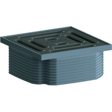 Dallmer DallDrain Pure Aufsatz 100x100mm, Umbragrau, 518101 (1/3)
