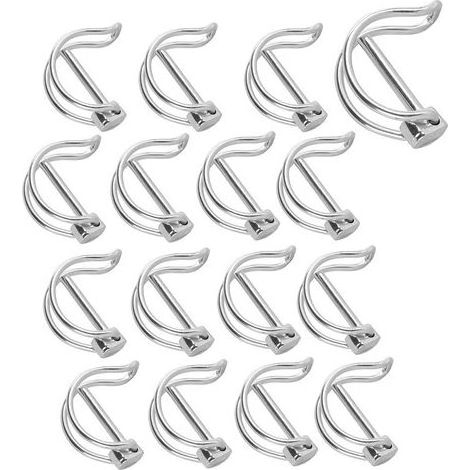 Packung mit 16 Klappstecknadeln, 4,5 x 40 mm, mit Schnappverschluss, Sicherheitsnadeln, für Landwirtschaft, Garten und Rasen (1/5)