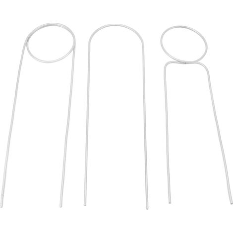 Lot de 3 treillis pour plantes en fer forgé de 40 cm pour plantes grimpantes, support pour arrangement de fleurs en pot, plantes vertes d'intérie (1/5)