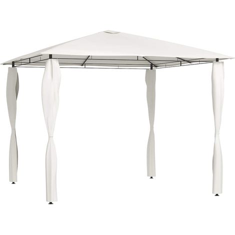 vidaXL Gazebo with Post Covers 3x3x2,6 m Cream 160 g/m²