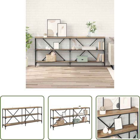 Étagère -  Table console avec étagère Chêne artisanal 180 x 30 x 75 cm (1/5)