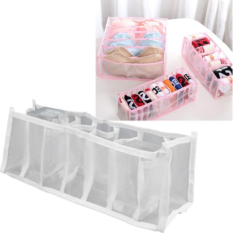 Organisateur de Rangement 7 Cellules pour Sous-vêtements et Chaussettes - Boîte Souple en Nylon Respirante et Facile à Nettoyer (1/5)