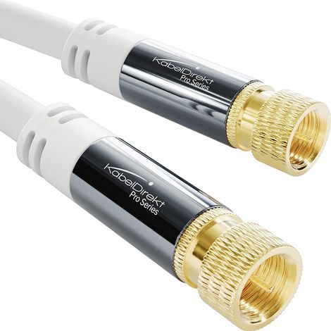 Câble Satellite & Antenne TV - 10m, blanc (1/5)