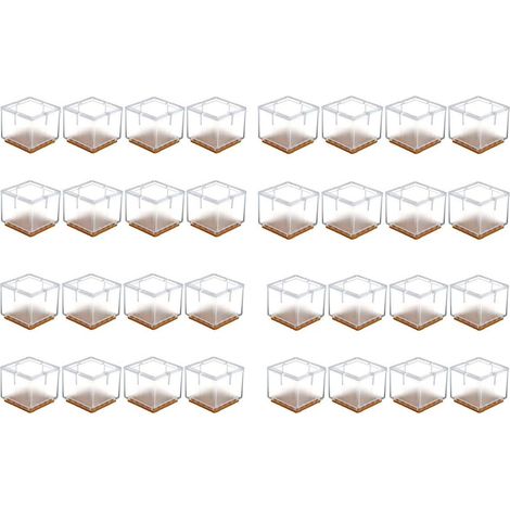 MINKUROW 32 Coprigambe In Silicone Per Gambe Per Sedie Protezione Per Pavimenti Per Gambe Per Mobili Copritavoli Per Mobili Coprigambe Per Sgabelli Da Tavolo Per Mobili Protezioni Per Gambe Quadrate 3 (1/4)