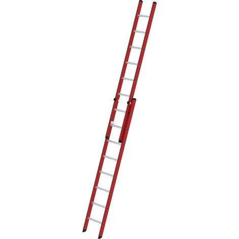 Günzburger Steigtechnik Sprossen-Schiebeleiter 2tlg. GFK/Alu ohne Traverse 2 x 8 Sprossen - 035108 (1/4)
