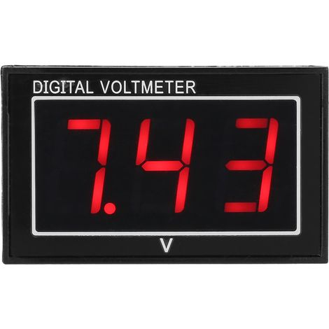 Stück digitales, wasserdichtes 0,56-Zoll-LED-Voltmeter, Gleichspannungsmesser (5-130 V, Rot) (1/5)