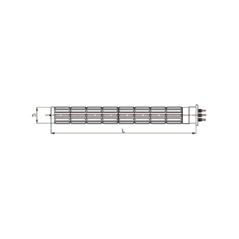 RESISTANCE STEATITE 1200 W DIA 47 LG 250 POUR CHAUFFE EAU - 98X0013