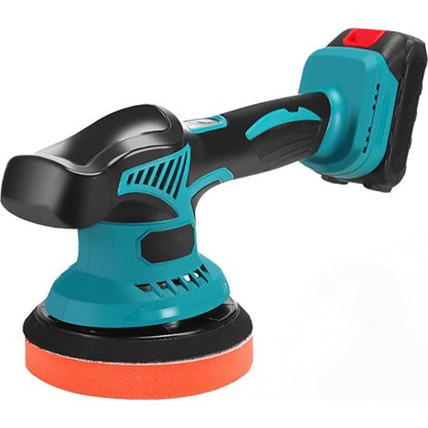 Mini meuleuse d'angle sans fil, polisseuse sans fil 21 V, vitesse réglable, polissage excentrique externe, avec 2 batteries (1/5)
