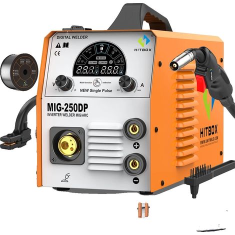 Machine à souder, fonctionnalité 5 en 1, réglages automatiques, MIG250DP, Prise EU 220V-240V (1/5)