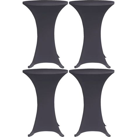 Stretch-Tischhussen 4 Stk. 70 cm Anthrazit