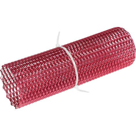 Grille de calandre avant centrale en nid d'abeille en aluminium, structure robuste, universelle pour voiture, rouge (1/5)