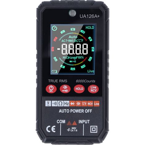 UA126A+ Digitales Zangenmultimeter mit Smart-Display, automatisches Voltmeter/Amperemeter mit Digitalanzeige, professionelles Messgerät für industrielle Anwendungen (1/5)