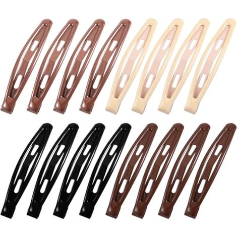 16 Pince à cheveux métal antidérapantes pour femme - Barrettes multicolores goutte d'eau, accessoires cheveux candy, pour cheveux épais et fins, toutes coiffures (1/5)