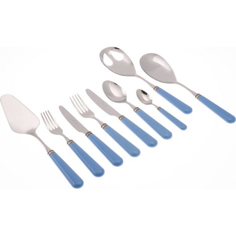 Servizio Set di Posate 75 Pezzi in Acciaio Inox Rivadossi Sandro Mistral Azzurro (1/2)