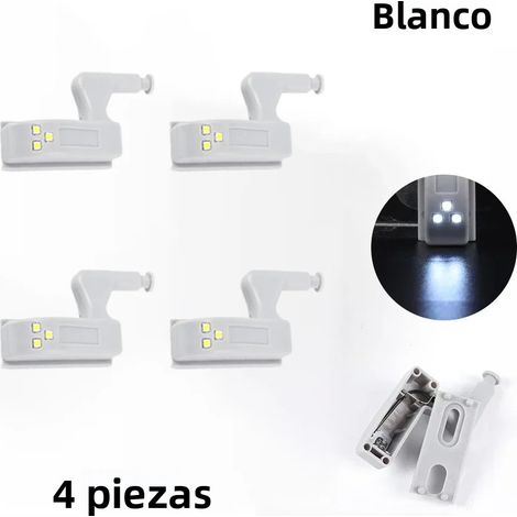 Lot de 4 lampes LED à détecteur de mouvement, blanches, pour portes d'armoires et cuisines (1/5)